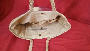 Bolso de mano informal estilo bohemio, ecológico y hecho a mano, de yute trenzado con patrón de letras y asas tejidas duraderas para - Product Image 5