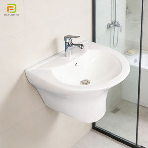 Lavabo de Pared de Porcelana Big Fortune, Lavabo de Cerámica Blanco para Proyectos de Hoteles y Apartamentos - Product Image 1