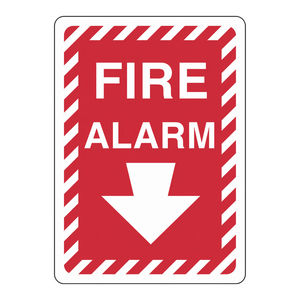 Panneau de signalisation d'alarme incendie Brady haute visibilité en PVC résistant à la chaleur pour intérieur/extérieur - Product Image 2