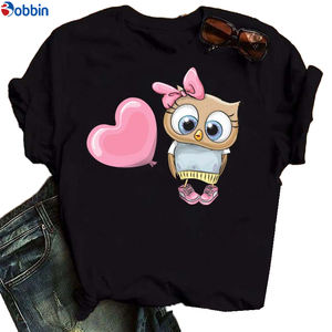 Camisetas de Verano Holgadas para Mujer con Logotipo Personalizado, Estampado de Dibujos Animados, Mangas Cortas, Diseños de Moda para Chicas - Product Image 3