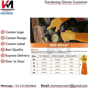 Gants de jardinage en cuir jaune avec protection anti-cactus, manches longues, durables, pour usage extérieur - Product Image 2