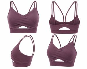 Soutien-gorge de sport pour femme à maintien élevé, design asymétrique avec découpes, sans coutures, séchage rapide, bretelles réglables pour le yoga et le fitness - Product Image 3