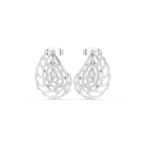 Pendientes de Aro de Plata 925 con Moissanita para Mujer, Corte Brillante Redondo, Engaste en Canal, Geométricos, de Lujo, para Uso Diario - Product Image 2