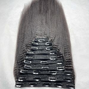 CDYHAIRVN Extensions de cheveux humains lisses et crépus de haute qualité à clipser sans couture pour femmes – Meilleur rapport qualité-prix – Options de coiffure - Product Image 3