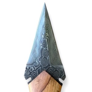 Cuchillo de Hoja Fija de Acero de Damasco, Duradero y Multiusos, para Campismo al Aire Libre - Product Image 3