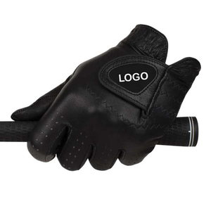 Custom Genuine Leather Golf Glove Right Hand Full Finger Breathable Non Slip Adjustable Wrist <b>Strap</b> Sports Glove - Product Image 3