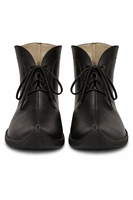 Bottes médiévales faites à la main en cuir véritable à lacets, chaussures rétro noires unisexes, confortables pour toutes les saisons, pour Halloween et Pâques