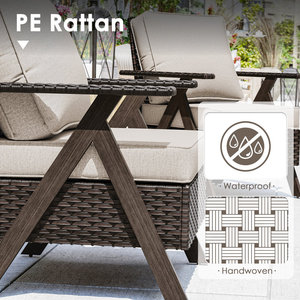 Reposabrazos de ratán en forma de R, solución de asiento cómoda - Product Image 5