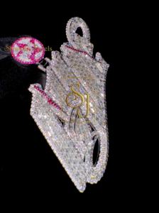 Rapper's Hip Hop 925 Silver <b>Gold</b> Plated Iced Custom <b>Initial</b> Name <b>Necklace</b> Star Bail Moissanite Big Fine Pendants Party Occasions - Product Image 3