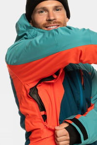 Chaqueta Acolchada con Capucha para Hombre, Ecológica, Estilo Urbano, con Bloques de Color, Impermeable, para Invierno, con Relleno de Poliéster y Cierre de Cremallera - Product Image 5