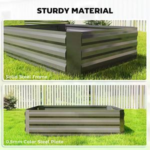 Grande Serra da Giardino Moderna Pop-up in Acciaio Zincato con Telaio in Legno/Acciaio e Materiale in PVC/Vetro per la Crescita delle Piante all'Aperto - Product Image 3
