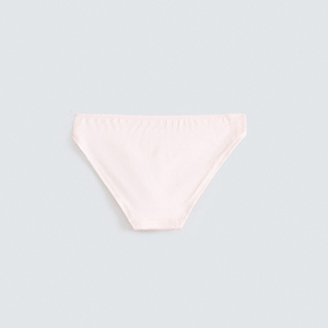 Braguitas de bikini sin costuras de talle bajo para mujer, de color liso, de algodón tejido - Product Image 2