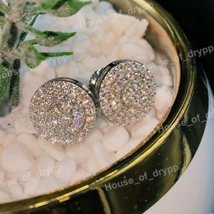 ต่างหูเพชรโมอิสซาไนต์ทรงกลม เงินแท้ 925 ดีไซน์เกลียวหรูหรา เหมาะสำหรับใส่ทุกวัน เครื่องประดับที่โดดเด่น - Product Image 1