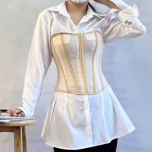 Corset Vintage Femme Overbust Sexy en Cuir Écologique Respirant pour Grandes Tailles, Effet Amincissant et Contrôle Moyen du Ventre - Product Image 2