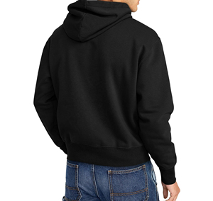 Sudadera con Capucha Negra para Hombre, Corte Regular, Informal, Color Sólido, Diseño con Bolsillos, Tejido de Algodón, para Otoño - Product Image 2