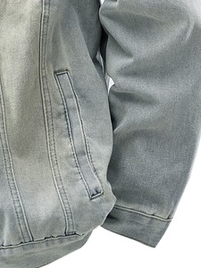 Wholesale Mens Denim Jean Jacket Faded Premium Cotton <b>Button</b> Up Slim jackets Label Customized Men's Regular Fit Cotton Autumn - Product Image 3