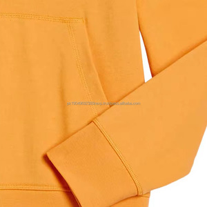 Sweat-shirt pour homme en couleur orange unie, design 2025, vêtements d'extérieur pour homme, avec logo et design personnalisés, produit à la vente chaude - Product Image 4