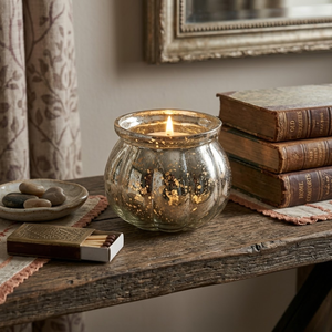 Porte-bougie en verre mercure |   Photophore vintage |   Verre décoratif pour la maison |   Fête de mariage |   Décoration de centre de table - Product Image 4