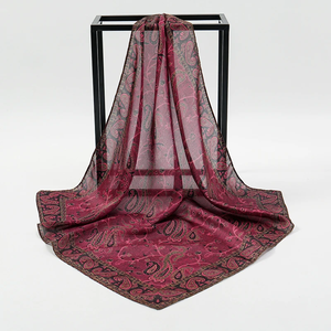 Foulard en Soie de Luxe 70*70cm Carré Imprimé Paisley Rétro pour Femme, Châle, Bandeau, Petits Foulards pour Cheveux, Mouchoir Féminin, Hijab - Product Image 6