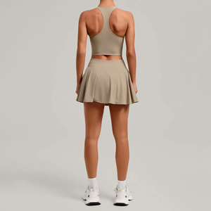Nouvel ensemble de vêtements de sport haute élasticité à séchage rapide pour le pickleball, respirant, avec mini-jupe de golf et de tennis, et vêtements de yoga à taille élastique - Product Image 6