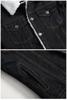Veste d'hiver en jean doublé pour hommes, ensemble de camionneur, vêtements d'extérieur chauds, en coton, Sherpa,