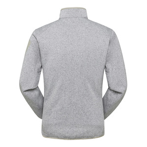 Stand-Up Collar Fleece Jacket <b>for</b> <b>Men</b> Women Winter Sporty Casual Knit <b>Cardigan</b> Sweatshirt Zipper Closure Front Logo - Product Image 4