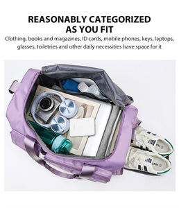 Sac de sport et de voyage unisexe personnalisé en polyester avec fermeture éclair, anti-odeur, imperméable, extensible, léger et portable - Product Image 4