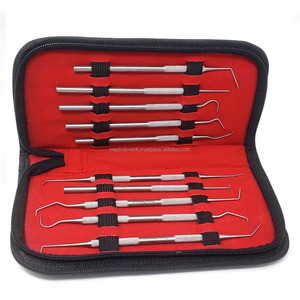 Kit d'outils d'hygiène bucco-dentaire 10 pièces, sonde et détartreur professionnels, acier inoxydable de qualité supérieure, CE ISO OEM ODM, fournisseur en gros - Product Image 2