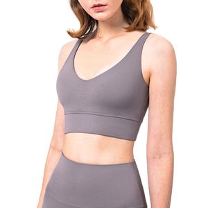 Soutien-gorge de sport sans fil personnalisé à maintien élevé pour femmes soutien-gorge de Fitness sans couture rembourré pour yoga à impact - Product Image 5