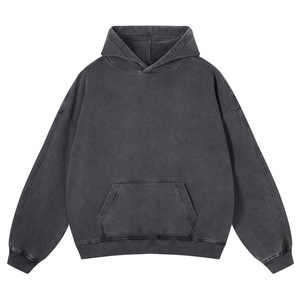 Vintage Acid Wash Hoodie Custom Heavyweight Cotton Pullover With Pocket Mineral Washed <b>Sweatshirt</b> <b>Retro</b> Casual Streetwear - Product Image 2