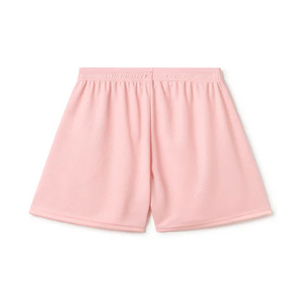 Pak Muntaha Impex Men's Pink Cotton <b>Shorts</b> With Drawstring Waist Breathable Casual Sport Wear Front Logo Print - Product Image 2