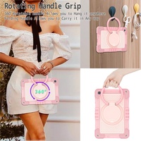 Étui de tablette portable rotatif circulaire résistant aux chocs et aux chutes pour filles et femmes, rose mignon, pour Honor X8/Honor X6/X8 Lite