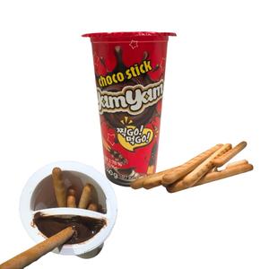 Vente en gros de biscuits longs pour enfants, texture croustillante, 35 g, goût sucré, sauce au chocolat, biscuits en forme de doigt, barres de chocolat - Product Image 1