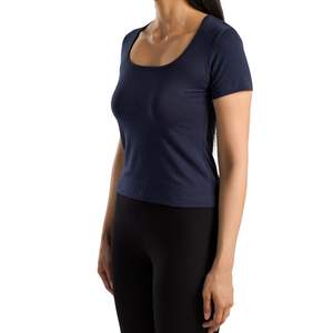 Camiseta Deportiva Personalizada para Mujer, Cuello Redondo, Manga Corta, Ajustada, Elástica, Informal, para Gimnasio, Yoga, Fitness, Suave y Transpirable - Product Image 4