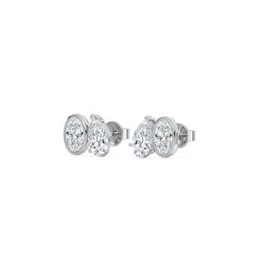 Pendientes elegantes de oro rosa de 9 quilates con diamantes creados en laboratorio de corte pera de 2,91 quilates, diseño de joyería premium para mujer - Product Image 4