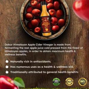 Vinaigre de cidre de pomme Dabur Himalayan 100 % naturel, boisson pour soutenir la gestion des lipides et la digestion - Product Image 5