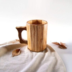 แก้วเบียร์ไม้ HASAN CRAFT ดีไซน์ทันสมัยพร้อมหูจับ เป็นมิตรกับสิ่งแวดล้อม ทำด้วยมือ ใช้ซ้ำได้ สำหรับผู้ใหญ่ ใช้ในบ้านและโรงแรม - Product Image 4