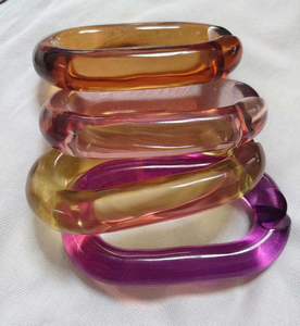 Wholesale AB Acrylic Link Chain Colorful Glitter Clear Plastic Resin Bag <b>Key</b> Closed <b>Ring</b> Necklace Bracelet <b>Accessories</b> - Product Image 6