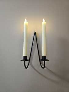Ornate Wall <b>Sconce</b> that blends vintage European-inspired styling with functional <b>candle</b> lighting - Product Image 4