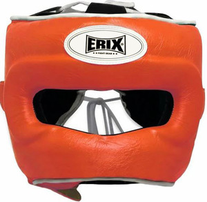 Protège-tête de boxe en cuir intégral personnalisé avec double visière et fermeture auto-agrippante pour l'entraînement et le sparring - Product Image 5