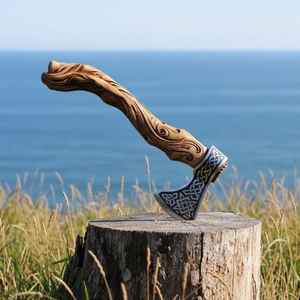 OEM Handmade Hand Forged Industrial DIY <b>Viking</b> <b>Axe</b> Beautiful Design Ash Wood Handle Carbon Steel Head Customizable High Quality - Product Image 1