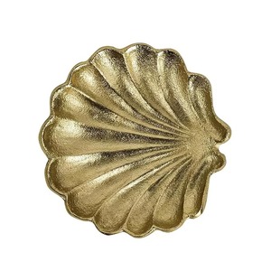 Fancy Luxury Modern Antique Serving Tray for Sale Newest Design Gold Color Leaf Metal Dishes Plates New Design Decoration - Product Image 4