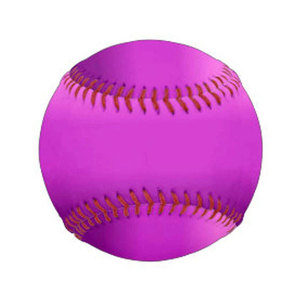 Pelota de Béisbol Morada con Costuras Rojas, Color Sólido, Estilo Estándar, Pelota de Entrenamiento Suave - Product Image 6