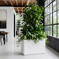 Grand pot à fleurs en céramique rustique moderne avec trou de drainage pour plantes vertes d'intérieur et bonsaï - Pot de fleurs en céramique écologique