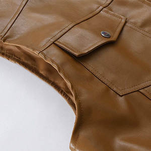 Chaleco de Cuero de Diseño Personalizado a la Moda, Precio Económico al por Mayor, Chaleco de Cuero Transpirable Hecho en Pakistán - Product Image 5