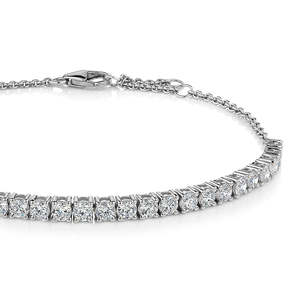 Lab Grown Diamond Tennis Bracelet 14kt Rose Gold 2 Carat Diamond IGI Certified Elegant Luxury Wedding Jewelry Women Anniversary - Product Image 4