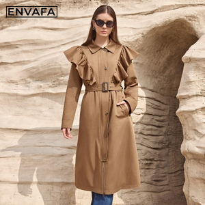 Custom Jackets Spring New Trench <b>Coat</b> Fashion Style British Style Women <b>Long</b> Jacket Trench <b>Coat</b> - Product Image 1