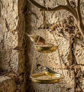 Bain d'oiseaux en laiton de haute qualité pour l'extérieur, autoportant, pour jardin, décoration extérieure, bain d'oiseaux, ornement de jardin pour l'alimentation des oiseaux - Product Image 6
