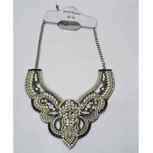 Collier en résine et laiton artisanal de luxe, poli miroir, magnifique et tendance, provenant d'Inde, RF Crafts, perles de la meilleure qualité pour cadeaux - Product Image 5