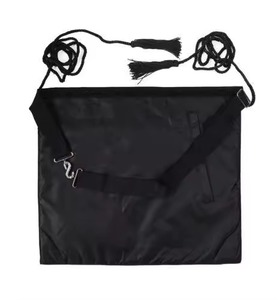 Punk Style <b>Black</b> White <b>Apron</b> With Bible And Symbolic Patterns Four Seasons Wear - Product Image 4